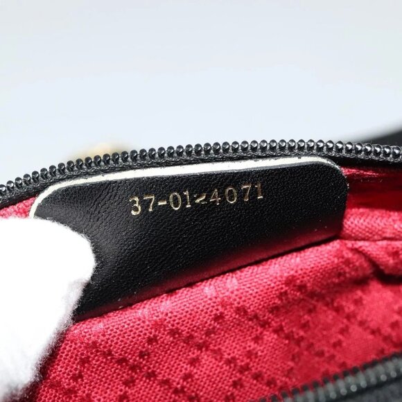 GUCCI GG Canvas Web Sherry Line Shoulder Bag Black Gold 37 0124071 Auth 125109 - Picture 13 of 15